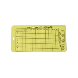 Fire Extinguisher Metal Service Tag