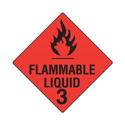Flammable Liquid 3 Sticker 270 x 270mm