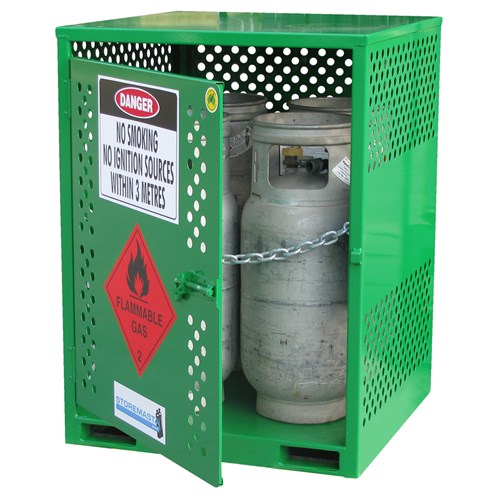 Storemasta Forklift Gas Bottle Storage Cage 4 Bottles GF04