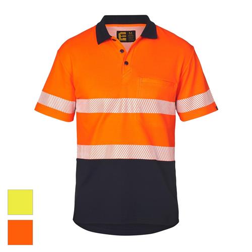 Orange cotton hi vis polo shirts