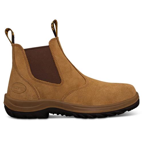 Oliver Beige Elastic Sided Safety Boots