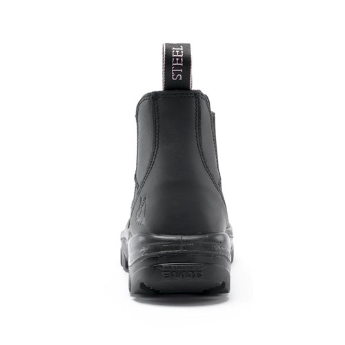 Women's elastic sided boots with Steel toe cap for protection