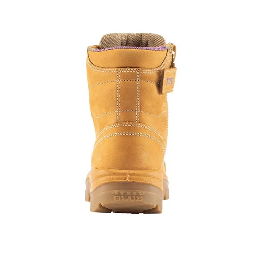 Steel Blue Women's Argyle Zip Steel Toe Scuff Cap Safety Boots - Back