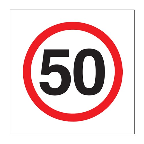 Speed 50km 600x600mm Multi-Message Sign CT284-50kh