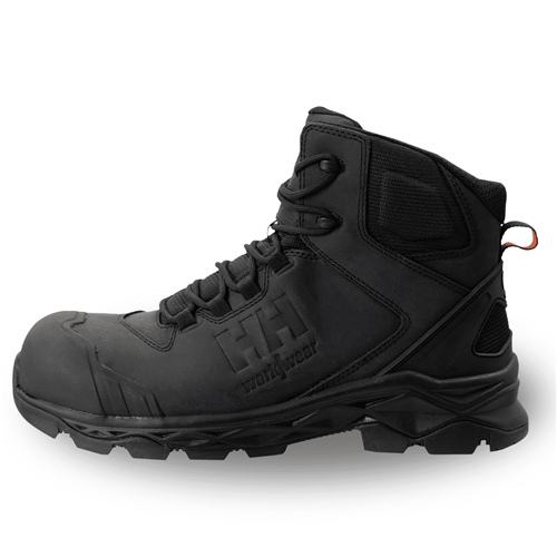 Black Mid Side Zip Work Boots