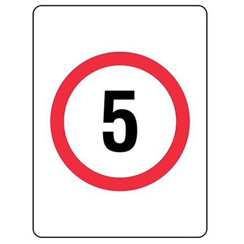 Regulatory Sign Speed 5km CL1 Aluminium