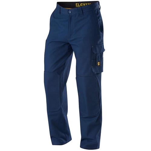 Navy cargo pants with knee pads