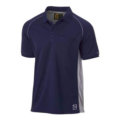 AEROCHILL Raglan S/S Polo - Navy/Silver