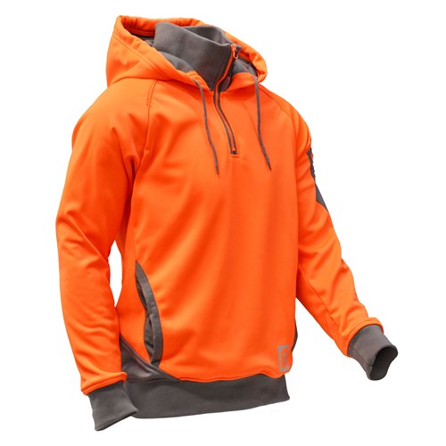 orange hi vis zip up hoodie