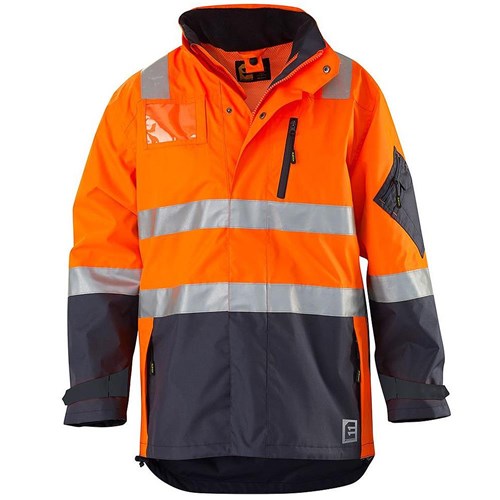 Waterproof Taped 4-in-1 Jacket Set - Orange Navy