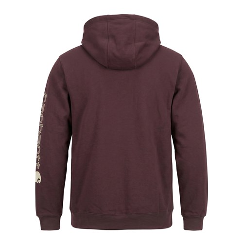 sleeve logo hooded sweatshirt - Dark Speia