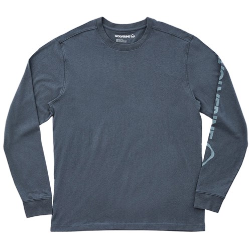 Onyx Heather Grey long sleeve graphic tee