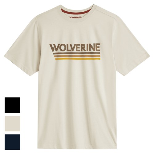 Wolverine Classic S/S Stripes Graphic Tee Stone