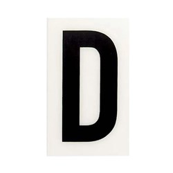 Sandleford White 'D' 60x35mm Self Adhesive Letter