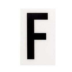 Sandleford White 'F' 60x35mm Self Adhesive Letter