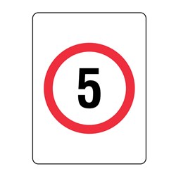 Speed 5km 600x400mm Metal Traffic Sign TC409LM