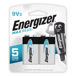 Energizer Max Plus 9V Batteries EP522BP2 (2pk)