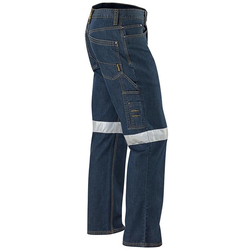 Work jeans with reflective tape