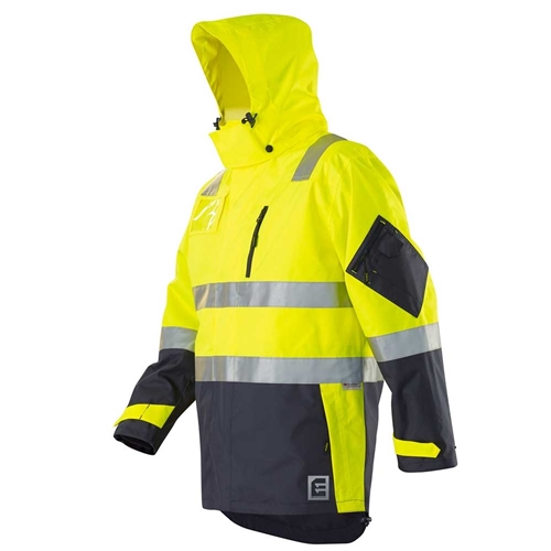 Yellow Hi Vis taped waterproof jacket